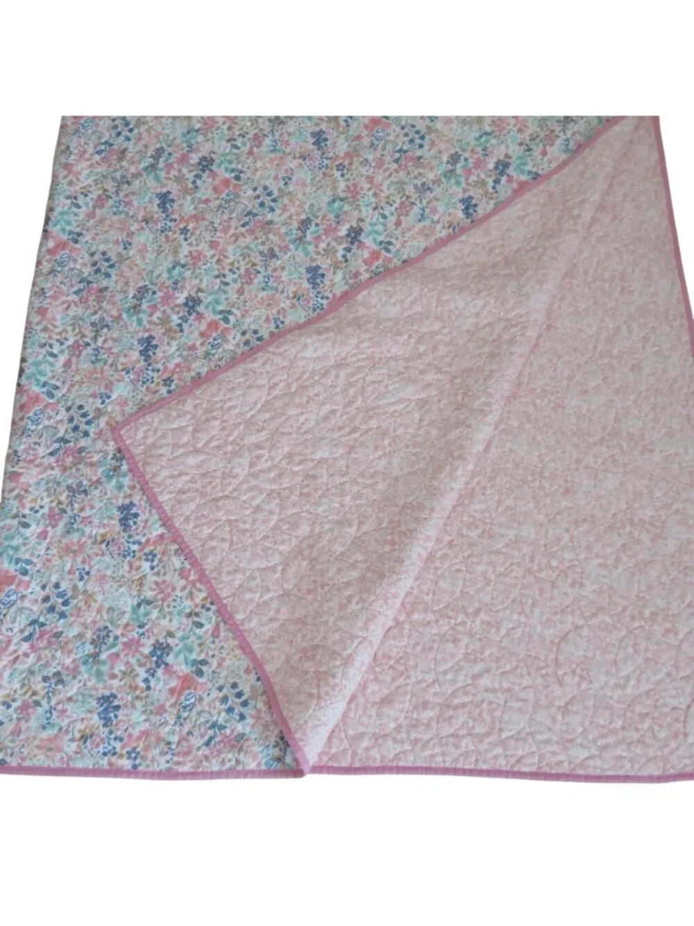 Laura Ashley Floral Reversible Quilt 96
